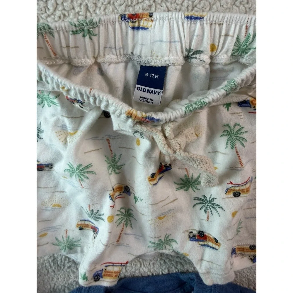 Baby Boys Clothes Lot 6-12M 12-18M Old Navy Cat & Jack Romper Pajamas